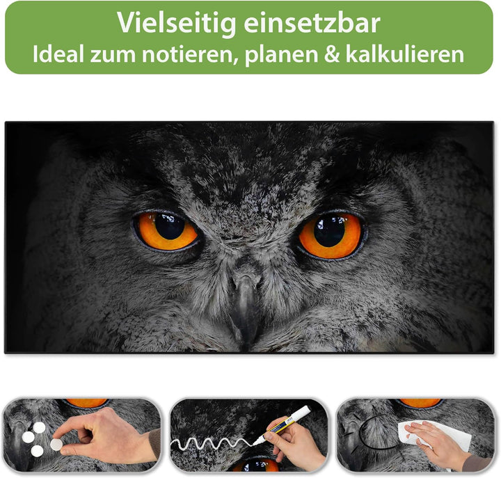 banjado Magnettafel schwarz 78 x 37cm / Magnetwand Metall/Magnetpinnwand als Memoboard/Pinnwand Magn