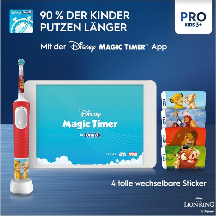 Oral-B Pro Kids König der Löwen Elektrische Zahnbürste/Electric Toothbrush für Kinder ab 3 Jahren, i