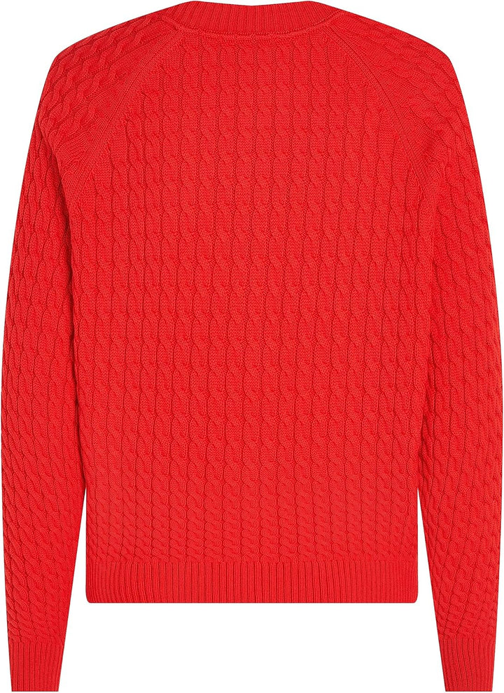 Tommy Hilfiger Damen Strickjacken, L Orange (Fireworks)