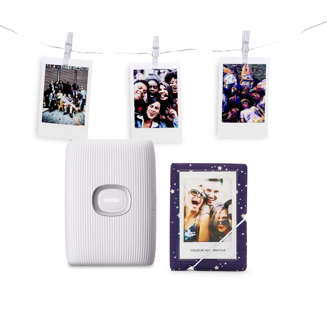 INSTAX Limited Edition Mini LINK2 Smartphone Printer Bundle, Clay White Clay White Bundle, Clay Whit