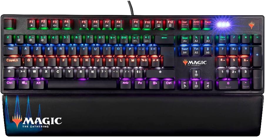 Konix Magic The Gathering Kabelgebundene mechanische Gaming-Tastatur AZERTY - Anti-Ghosting - 20 Lic