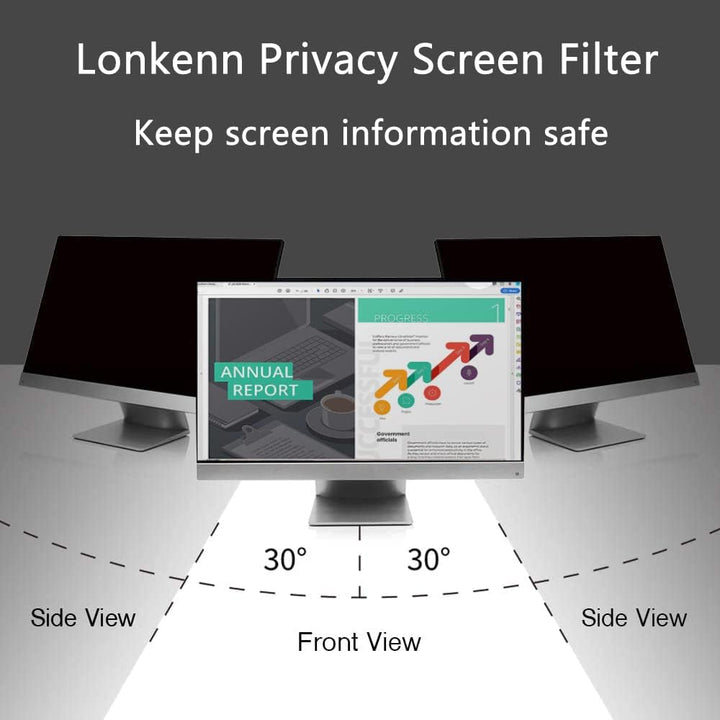 Lonkenn 24 Zoll Computer Privacy Filter, Premium Blickschutzfilter, Robust und Wiederverwendbar, Pri