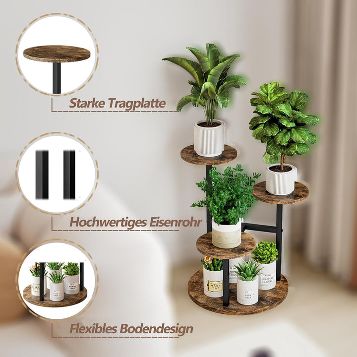 Pflanzenständer für den Innenbereich 4 Ebenen mehrere Blumentopfhalter Blumenständer für Terrasse Ga