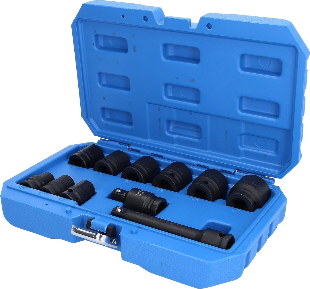 BRILLIANT TOOLS BT022645 1/2" Kraft-Stecknuss-Satz, sechskant, 11-TLG. [Powered by KS Tools]