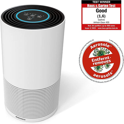 Soehnle Airfresh Clean Connect 500 mit Bluetooth Luftreiniger mit App-Anbindung, Air Purifier reinig