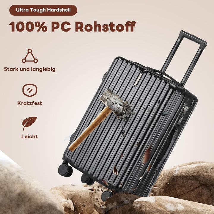 Kofferset 3 Teilig Hartschale Koffer Set Robustes und Langlebiges PC-Material Koffer mit TSA-Schloss