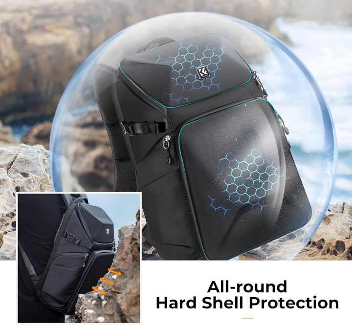K&F CONCEPT Kamerarucksack, Fotorucksack Wasserdicht Spiegelreflex DSLR Camera Bag für Spiegelreflex