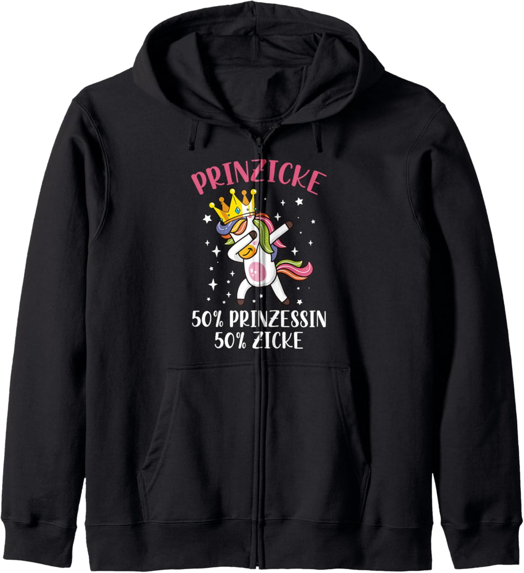 Prinzicke Zicke Prinzessin Einhorn Spruch Kapuzenjacke