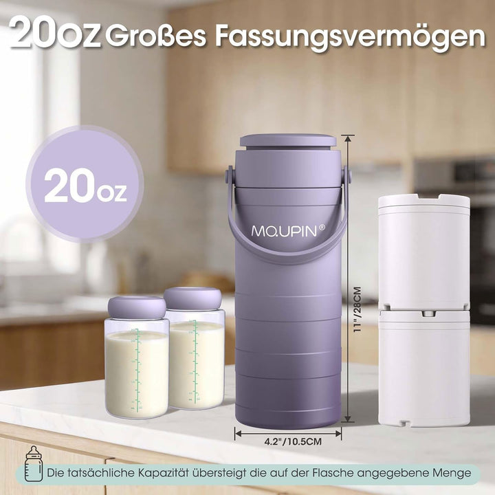 Muttermilchkühler, 625 ml, mit Temperaturanzeige, 360° Gesamtkühlung, Milchflasche, Aufbewahrungsküh
