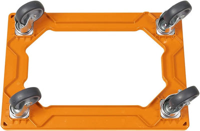 6x Logistikroller/Transportroller für Kisten 600x400 mm, Tragkraft 250 kg, orange