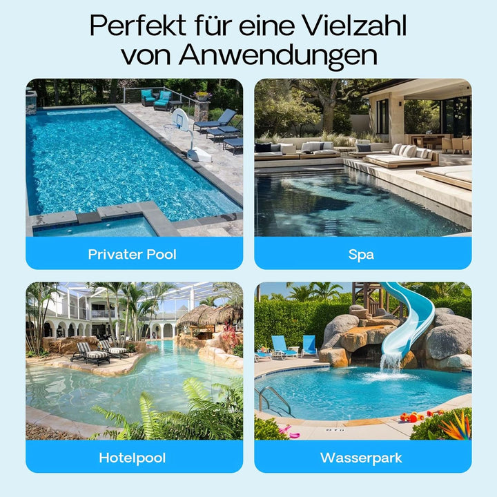 XPOtool Poolpumpe mit variabler Drehzahl 750W Schwimmbadpumpe 21000l/h Umwälzpumpe 17m Förderhöhe