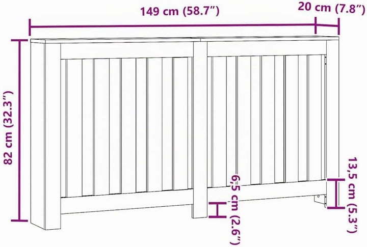 vidaXL Heizkörperverkleidung, Heizungsverkleidung Modernes Latten-Design, Heizkörperabdeckung für Wo