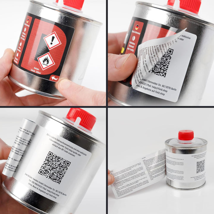 FIXID 1K Schlauchboot Reparatur Kleber extra stark 250ml mit Pinsel - Flüssiger PVC Kleber zum Flick