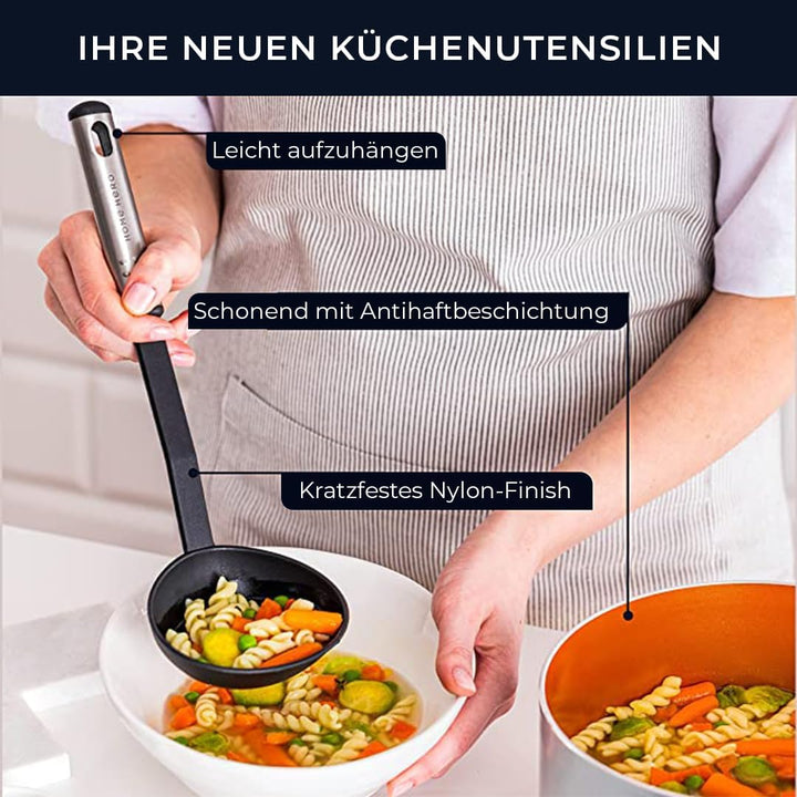 Küchenutensilien Set Kochset - Antihaft Hitzebeständiger Küchenhelfer Set - Pfannenwender Kochlöffel
