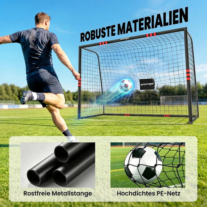 SPORTNOW Fussballtor für Garten Gross Jugendliche &amp; Erwachsene 300L x 120B x 200H cm, 300L x 120B x