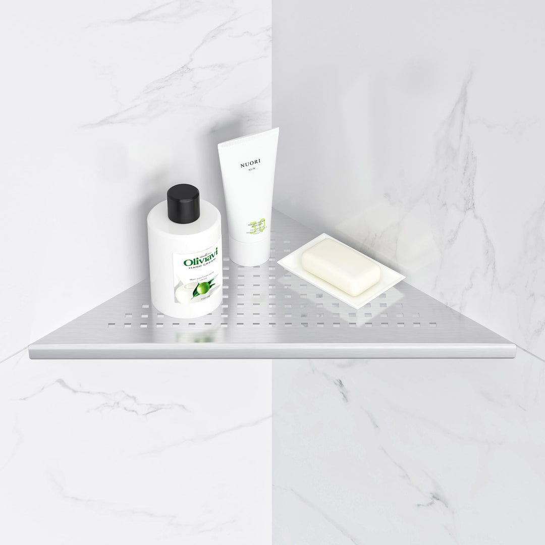 Neodrain Eckablage Duschablage Edelstahl Duschregal Eingebaute Duschkorb für Badezimmer Shampoo Halt