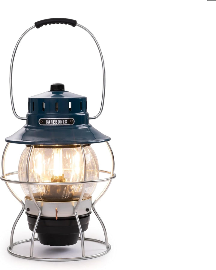 Barebones Living Railroad Lantern Ocean Blue Ozeanblau, Ozeanblau