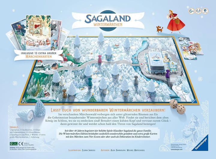 Ravensburger 22460 - Sagaland Wintermärchen - Brettspiel für Kinder und Erwachsene, 2-6 Spieler, Mer