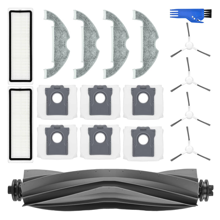 Zubehör Ersatz für Dreame D10 Plus Gen 2 Saugroboter, 1 Hauptbürste, 2 HEPA Filter, 4 Seitenbürsten,