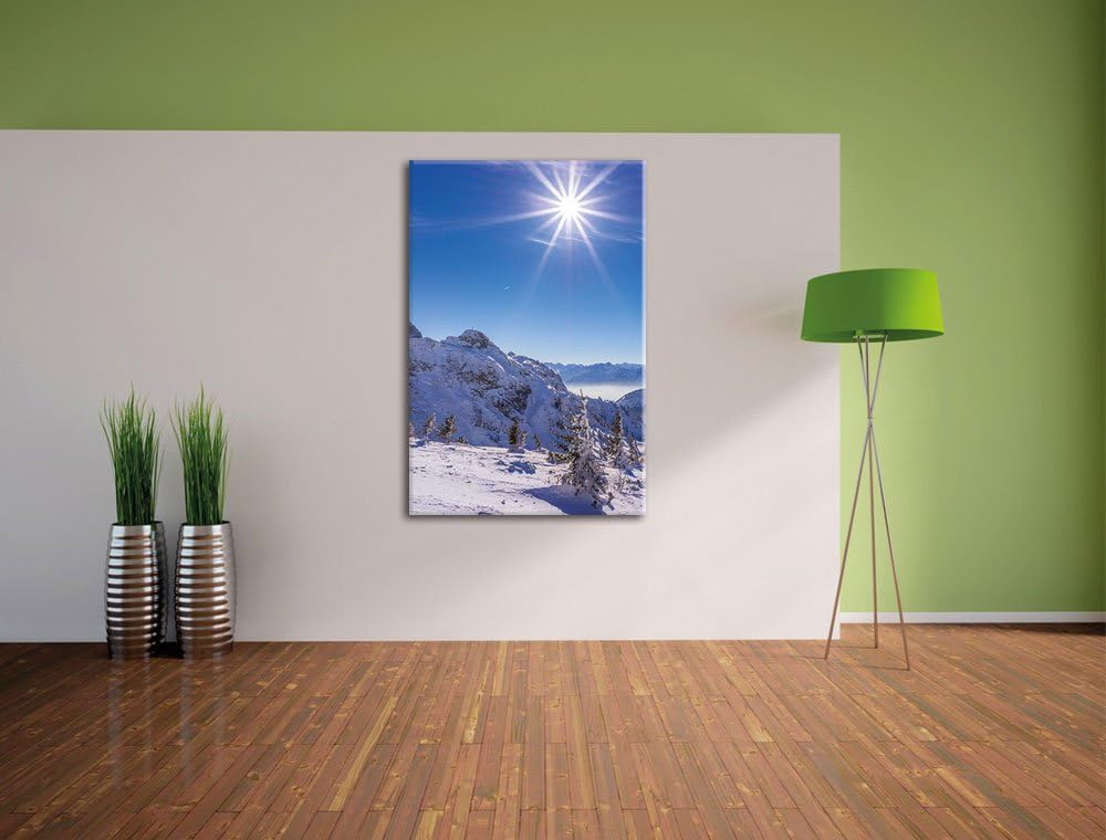 Pixxprint Tannheimer Tal, Format: 100x70 auf Leinwand, XXL riesige Bilder fertig gerahmt mit Keilrah