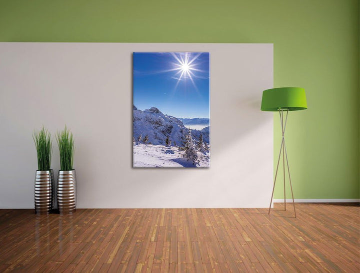 Pixxprint Tannheimer Tal, Format: 100x70 auf Leinwand, XXL riesige Bilder fertig gerahmt mit Keilrah