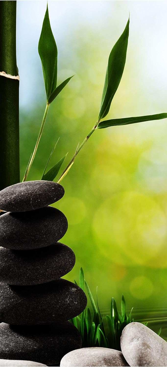 wandmotiv24 Türtapete Abstrakte asiatische Badekurortkunst 90 x 200cm (B x H) - Dekorfolie selbstkle