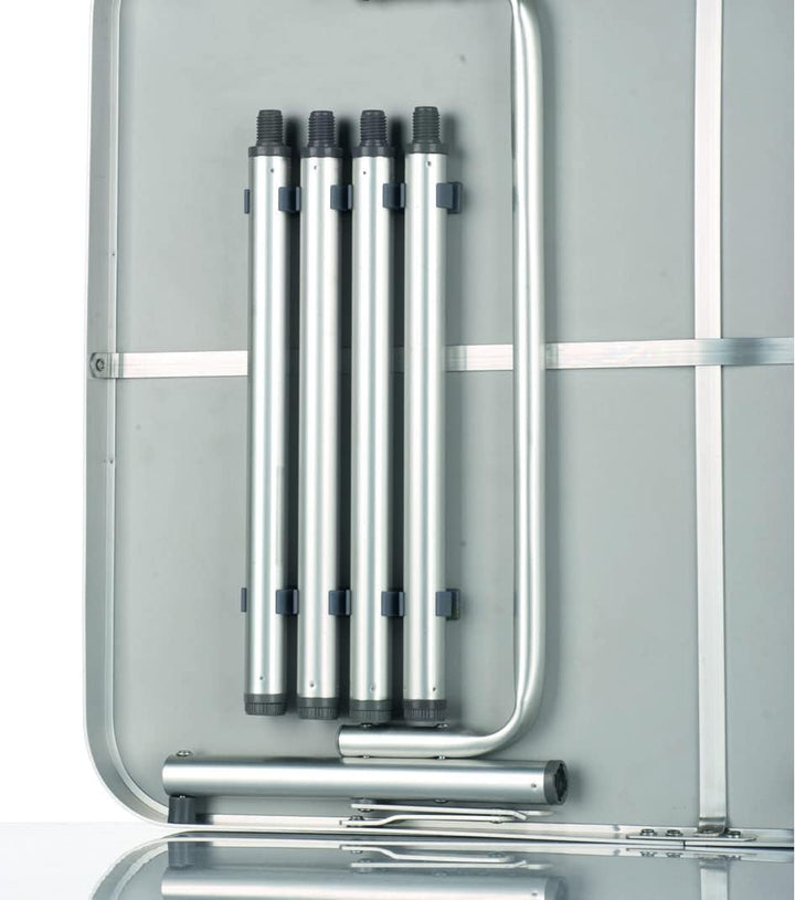 Camp Active Klapptisch - Höhenverstellbare Tischfüsse - Ultraleicht aus Aluminium - 75x55x60cm Silbe