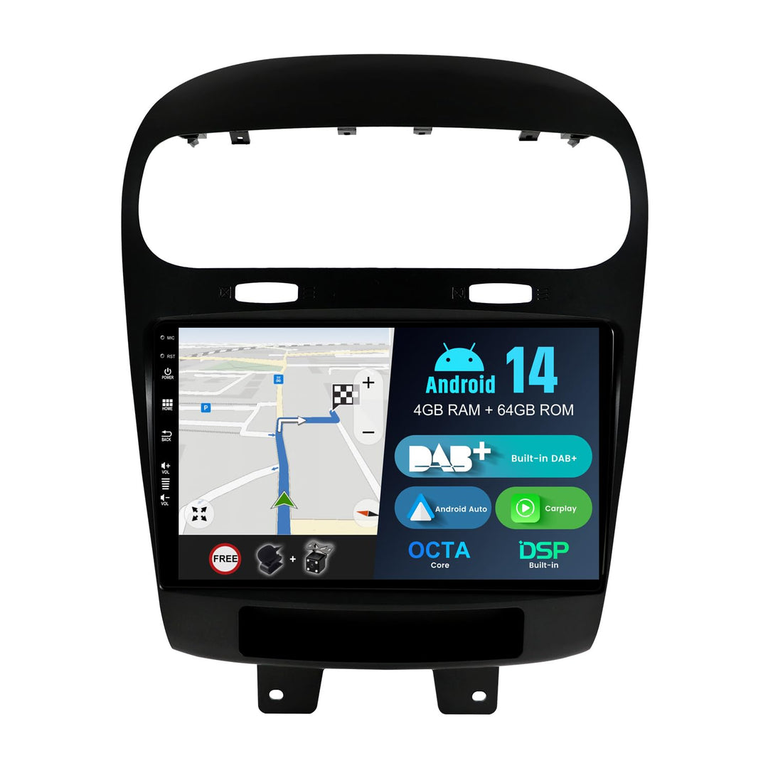 BXLIYER Android 13 IPS Autoradio - [Eingebaut DAB] - für FIAT Freemont Dodge Journey Leap (2012-2020