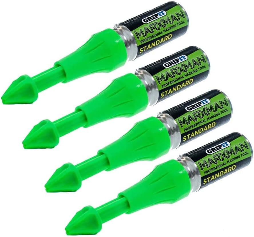 MarXman Markierungsstift mit grüner Kreide, 4 Lochmarkierungen, bis zu 45 mm, MARXMAN1GRN