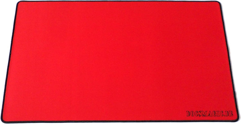 docsmagic.de 5 x Premium Playmat Red - 60 x 34 cm Stitched 3mm - Spielmatte Rot 5 x Spielmatte Rot,