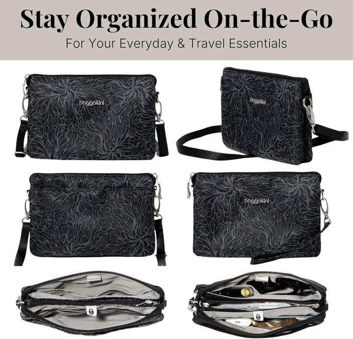 Baggallini Damen The Only Mini Bag Einheitsgrösse Midnight Blossom, Einheitsgrösse Midnight Blossom