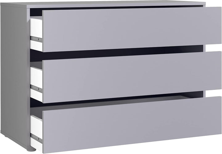 FORTE Schubladeblock mit 3 Schubladen, Holzwerkstoff, grau, 98.7 x 39.60 x 70.60 cm