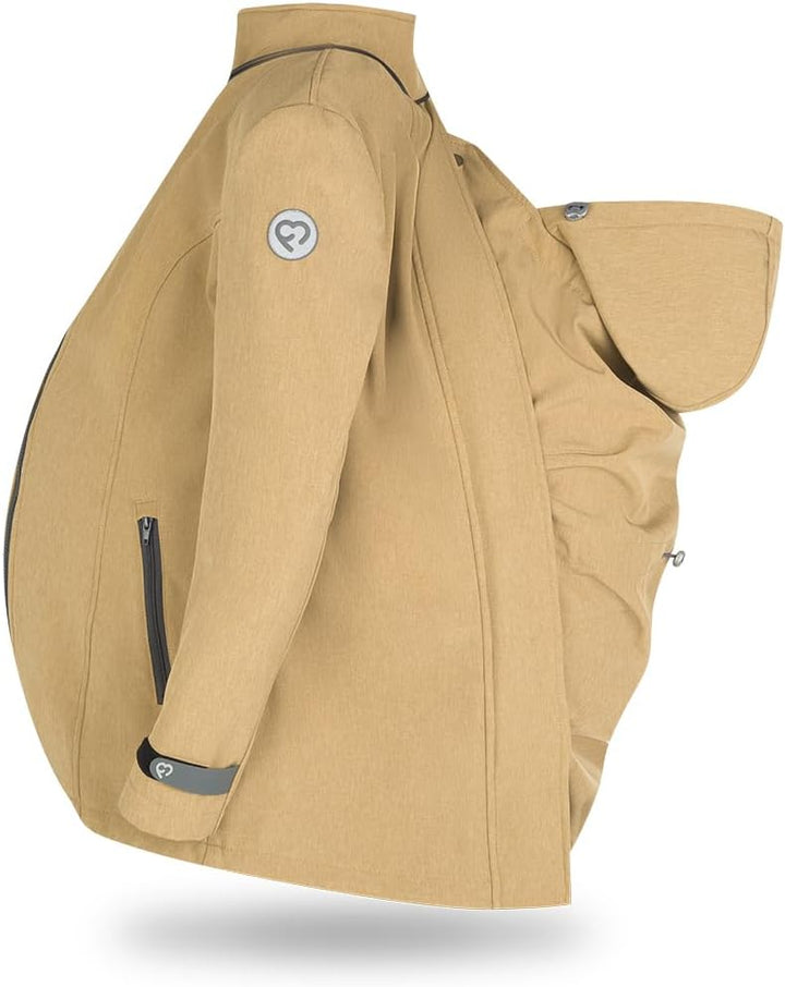 fun2bemum Enigma 5in1 BACK/FRONT Softshell Jacke,Tragejacke, Babytragejacke,Schwangerschaftsjacke M