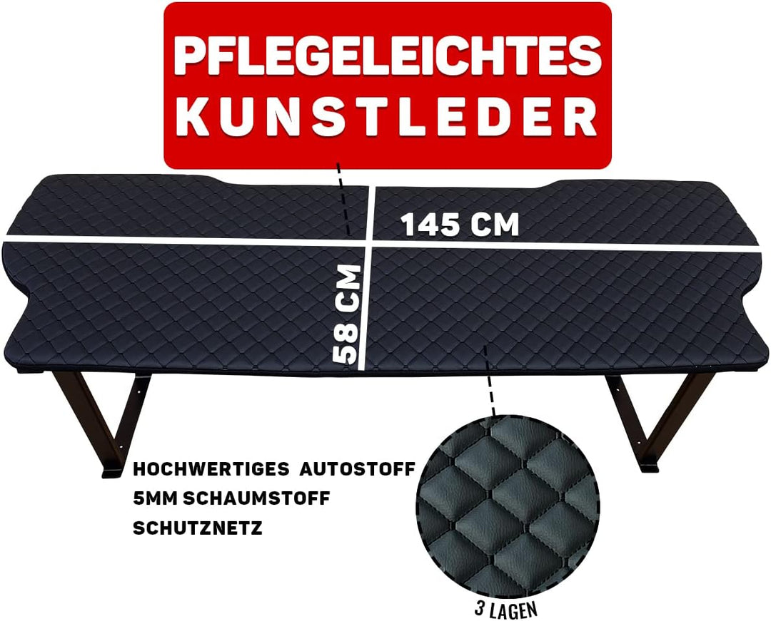 BREMER SITZBEZÜGE Multiflexboard kompatibel mit VW T5 T6 T6.1 Multivan Bettverlängerung Camper Schla