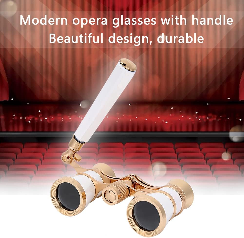 Operngläser Fernglas, Theaterausglieder mit Faltbarem und Ausziehbarem Griff, Vintage und Raffiniert
