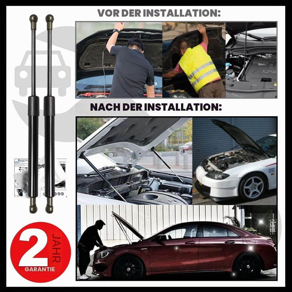 JINGLING Motorhaubenstreben für MX5 MX-5 NA NB 1989–2005 Fronthaube Gasdämpfer Lift Supports Modify