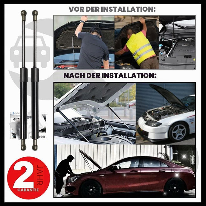 JINGLINGKJ für Leon MK3 2012-2019 Frontklappen-Dämpfer-Gasstreben Stossdämpfer Stossstange Hood-unte