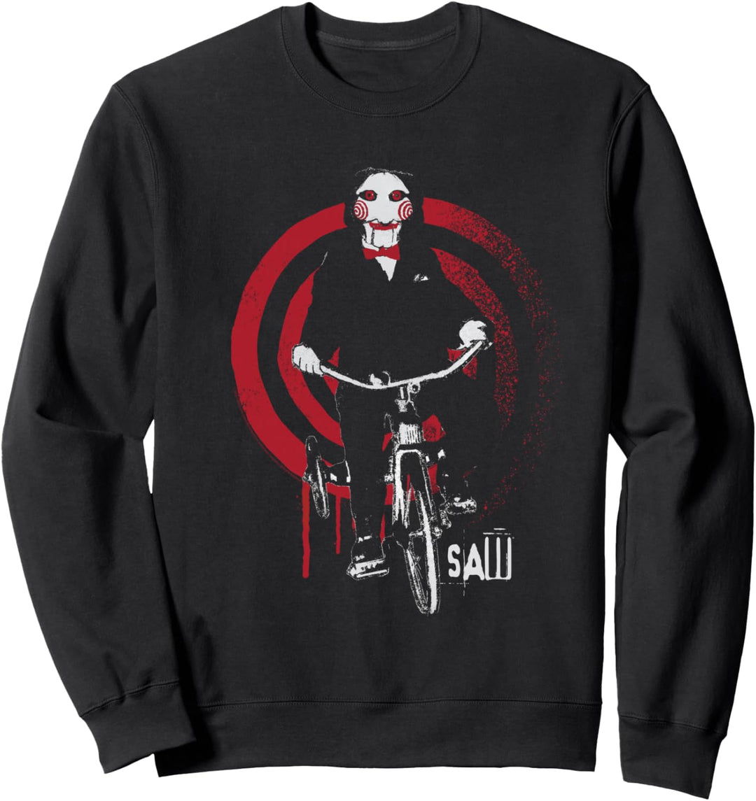 Saw Jigsaw auf dem Fahrrad Sweatshirt