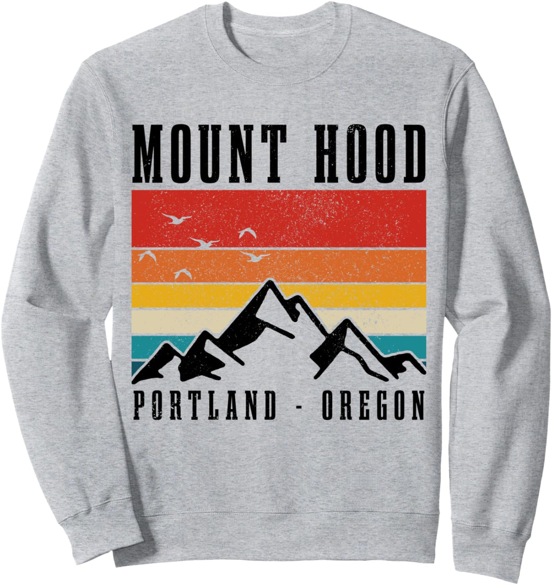 Mount Hood Portland Oregon Vintage Berge USA Amerika Sweatshirt
