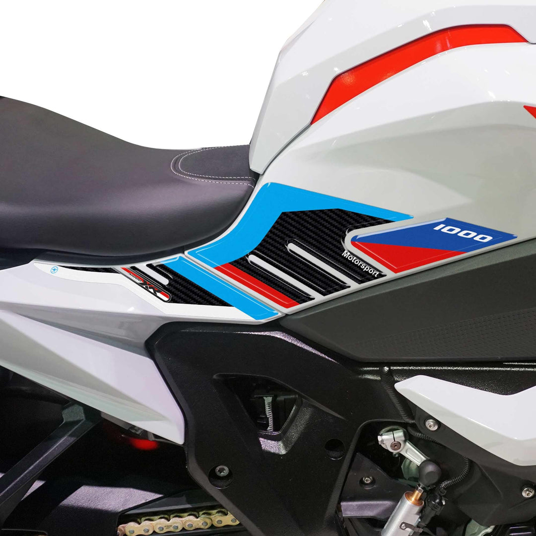 LABELBIKE 3D Motorrad Tankaufkleber kompatibel mit BMW | S 1000 XR 2022-2025, Seitenschutz aus Kunst