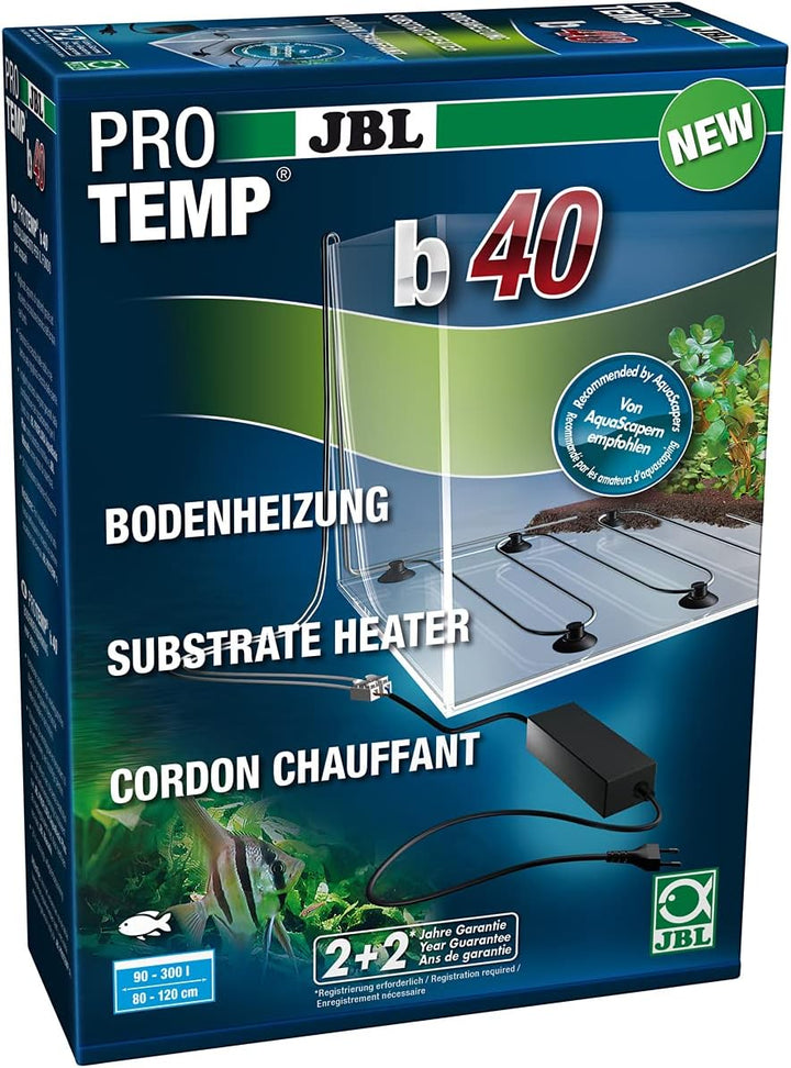 JBL PROTEMP b40 Bodenheizung für Süsswasser-Aquarien, 90-300 l, 40 W, 90-300 l