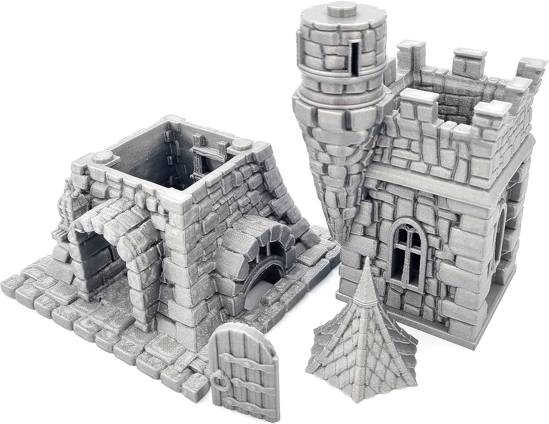 QP3D - Watchman's Tower Wizard's Terrain Scenery for Tabletop & RPG 28-32mm Miniatures Wargame Props