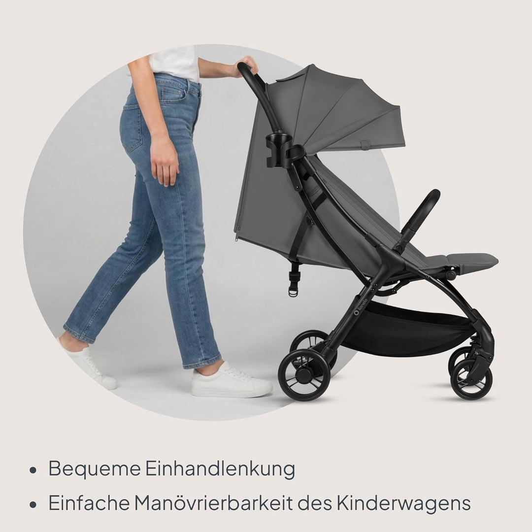 Lionelo Agia Reisebuggy Bis 22 kg, Leichter Buggy Kinderwagen ab 6 Monaten, Klein Zusammenklappbar m