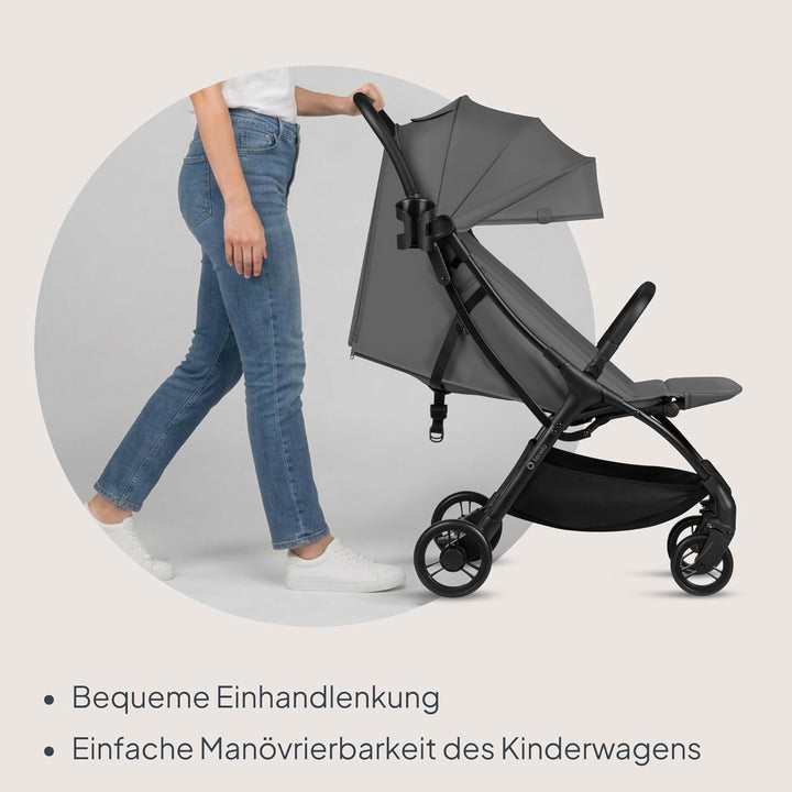 Lionelo Agia Reisebuggy Bis 22 kg, Leichter Buggy Kinderwagen ab 6 Monaten, Klein Zusammenklappbar m
