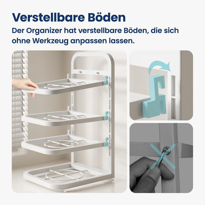 Töpfe und Pfannen Organizer, Küchen Organizer, Schrank Organizer, Verstellbares Pfannen-Organizer-Re
