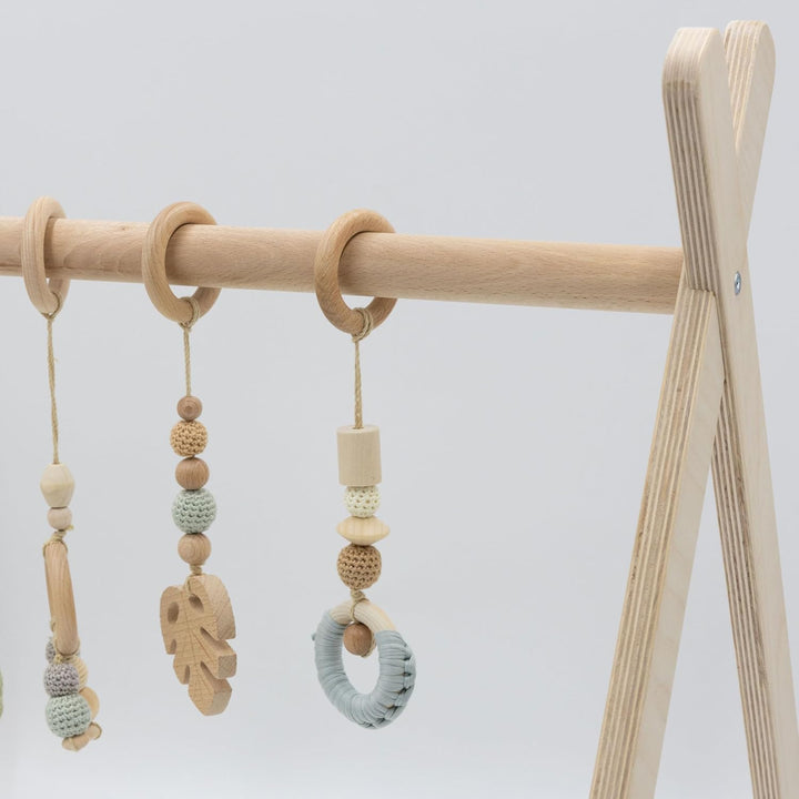 BASIC Spielbogen – Holz Baby Spielbogen ab Geburt, Schichtholz, stabile Konstruktion, Montessori Bab