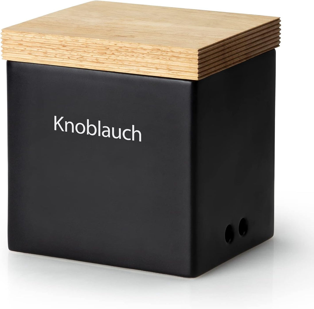 CONTINENTA Keramik Vorratsdose | Ideal Für Vorräte & Mit Luftlöcher | Handmade In Portugal | Schwarz