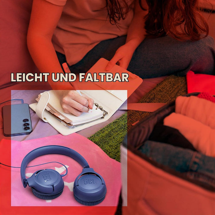 JBL Tune 530 Comfort-Fit Wired On Ear Kopfhörer mit Mikrofon, JBL Reiner Bass-Sound, EQ-Voreinstellu