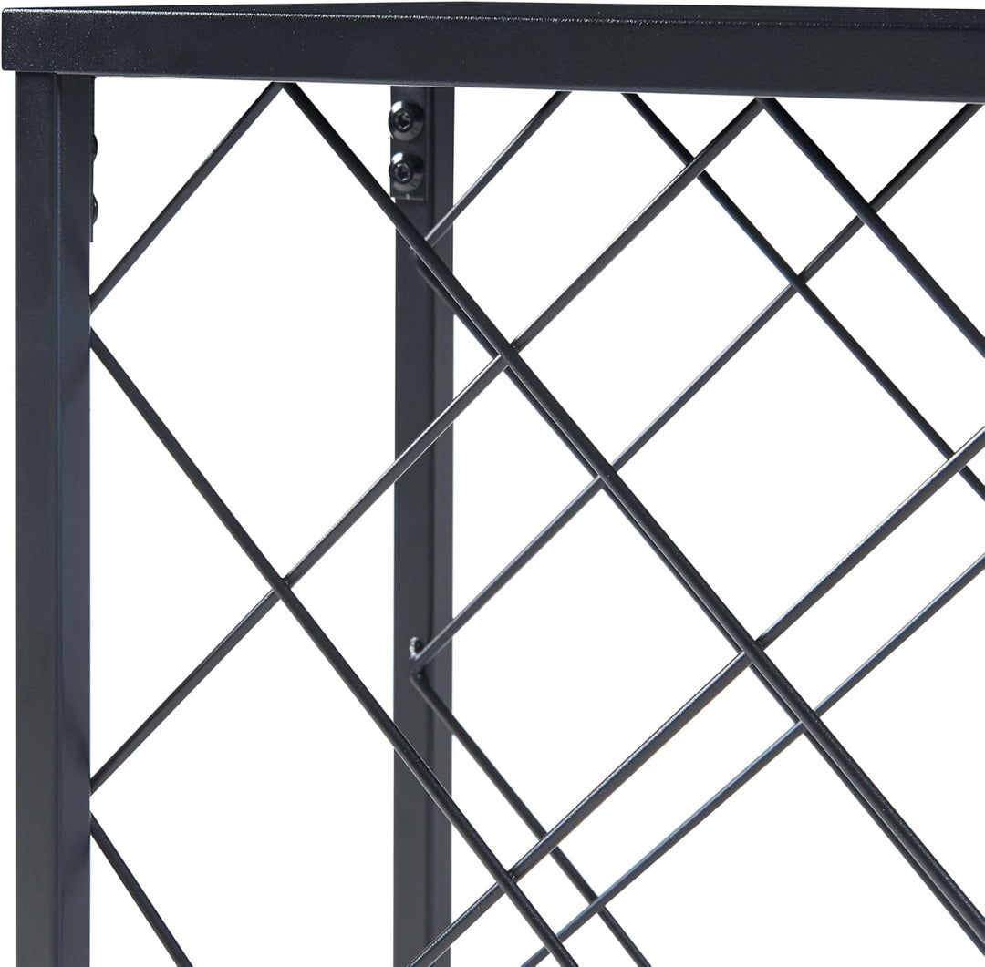 [en.casa] Weinregal Taivassalo Flaschenregal Metall Weinhalter für 25 Flaschen Schwarz Flaschenaufbe