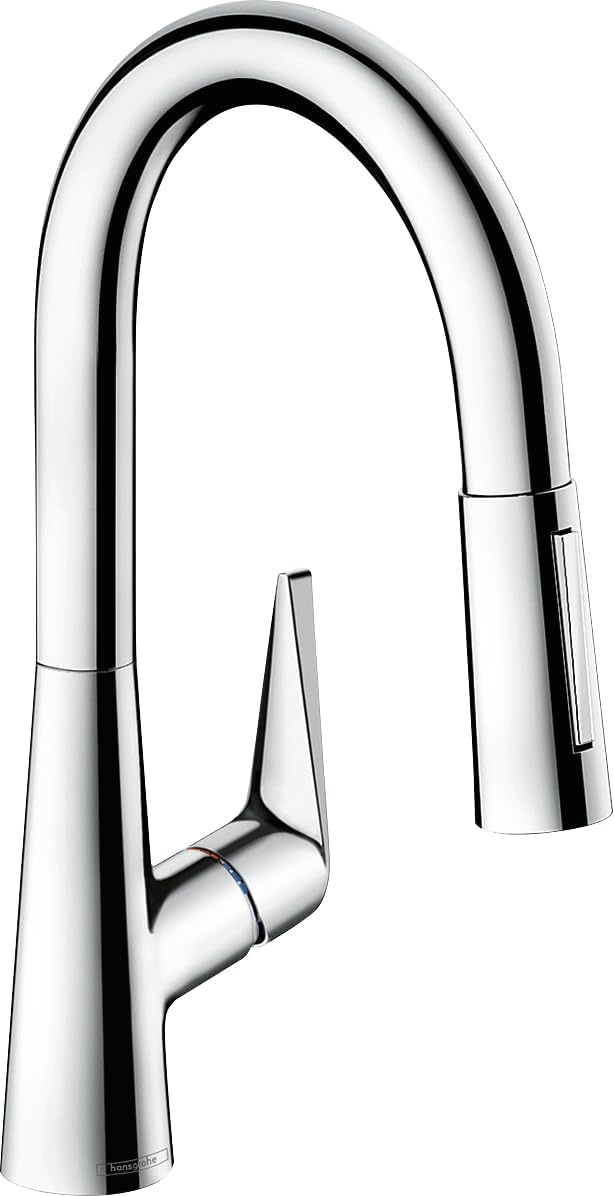 hansgrohe Talis S Einhebel-Küchenarmatur, Komfort-Höhe 160 mm, mit Ausziehbrause, Chrom Auslaufhöhe